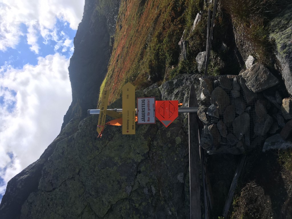 Photograph of signpost to Jägersteig